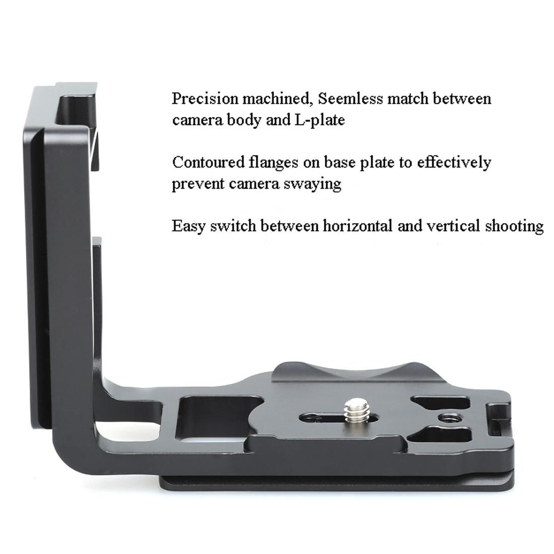 FITTEST Vertical Shoot Quick Release L Plate Bracket Base Holder for Canon 5D Mark IV  Metal Ballhead (Black)