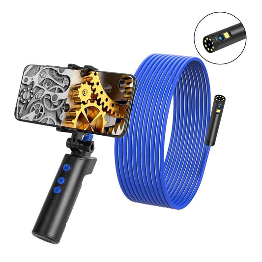 F280 1080P IP68 Waterproof Dual Camera WiFi Digital Endoscope, Length:5m Hard Cable (Blue)