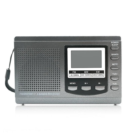 HRD-310 Portable FM AM SW Full Band Digital Demodulation Radio (Grey)