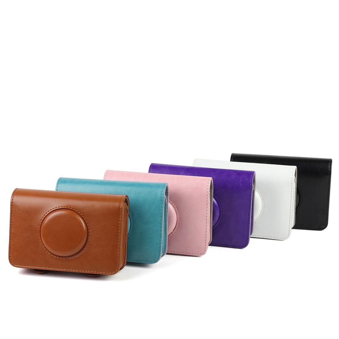 Solid Color PU Leather Case for Polaroid Snap Touch Camera (White)