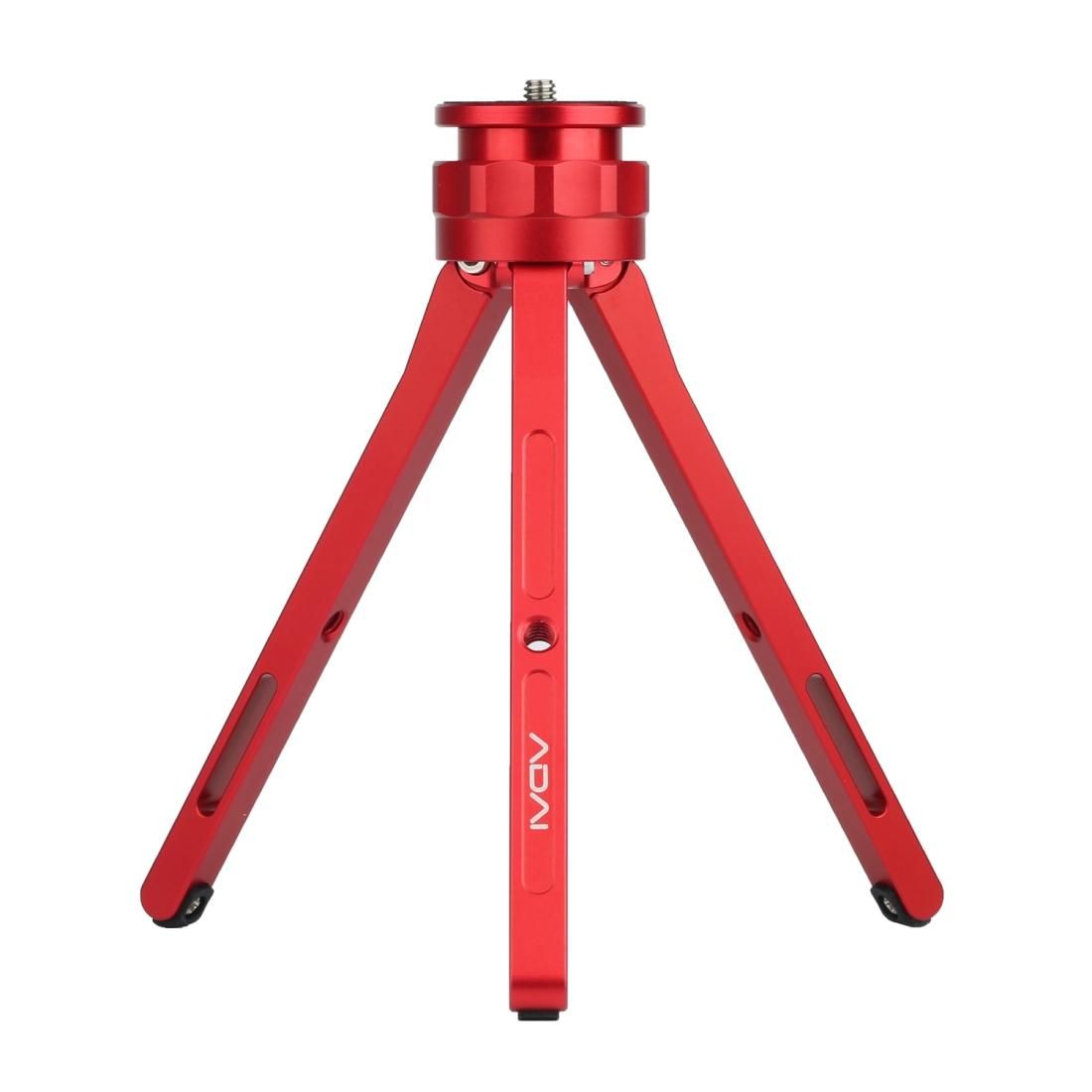 ADAI Adjustable Aluminum Alloy Mini Tripod Stand Tabletop Tripod for DSLR & Digital Cameras (Red)