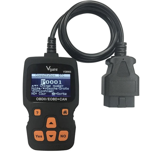 Vgate VS890S Professional OBDII Diagnostic Code Scanner Tool, Supported Multi Languages (Black)