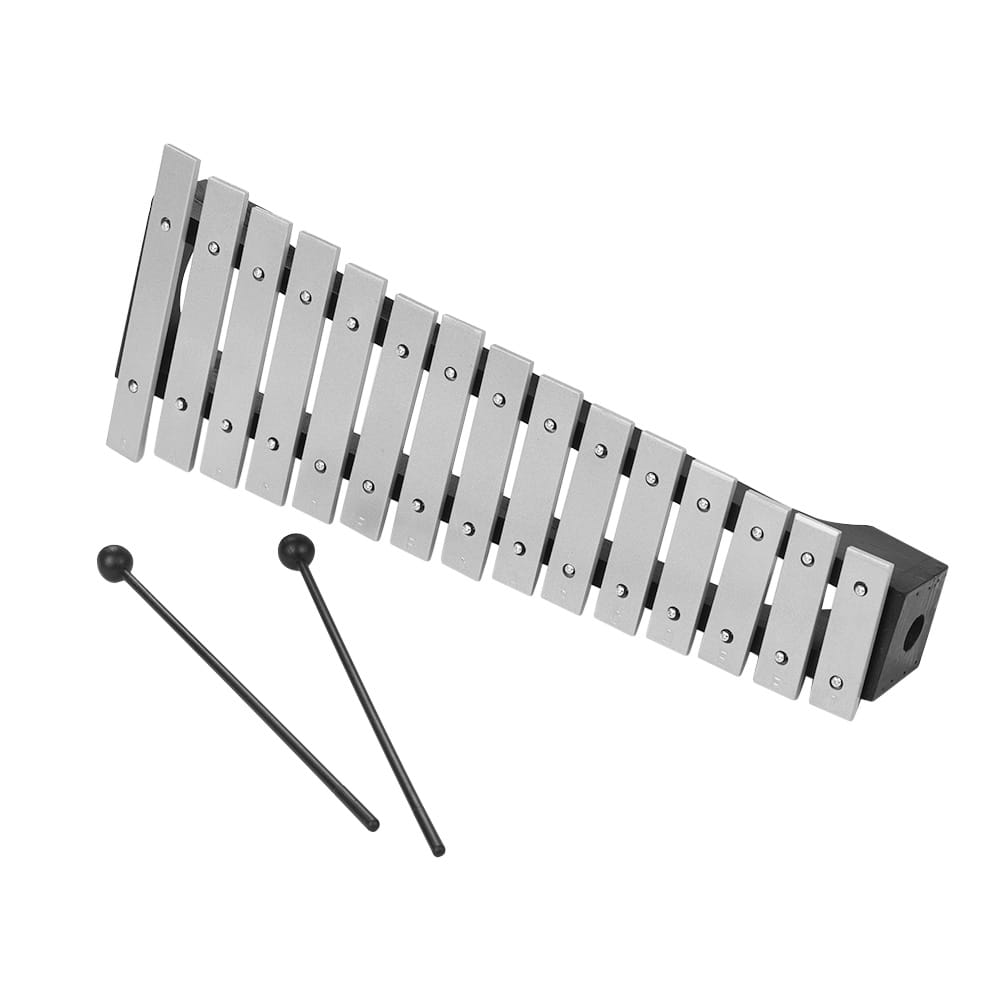 15-Note Xylophone Glockenspiel Wooden Base Aluminum Bars