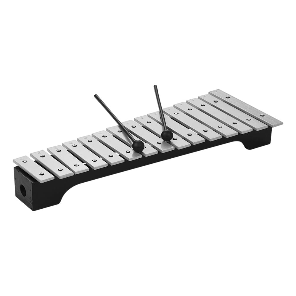 15-Note Xylophone Glockenspiel Wooden Base Aluminum Bars