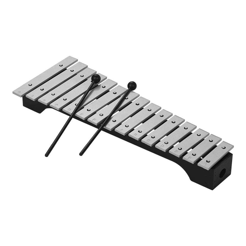 15-Note Xylophone Glockenspiel Wooden Base Aluminum Bars
