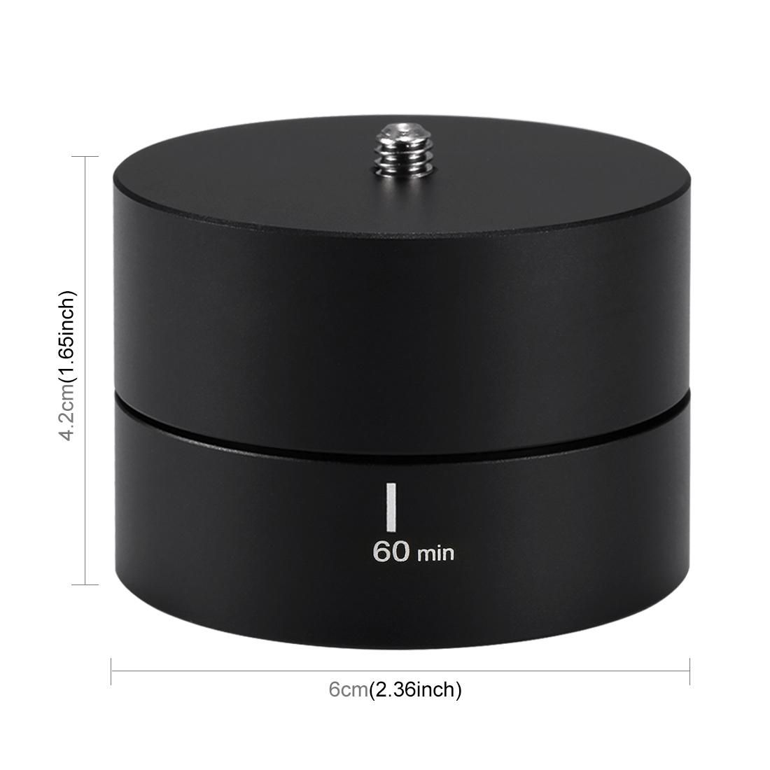 PULUZ 360 Degrees Panning Rotation 120 Minutes Time Lapse Stabilizer Tripod Head Adapter for GoPro HERO9 Black / HERO8 Black / HERO7 /6 /5 /5 Session /4 Session /4 /3+ /3 /2 /1, Xiaoyi and Other Action Cameras