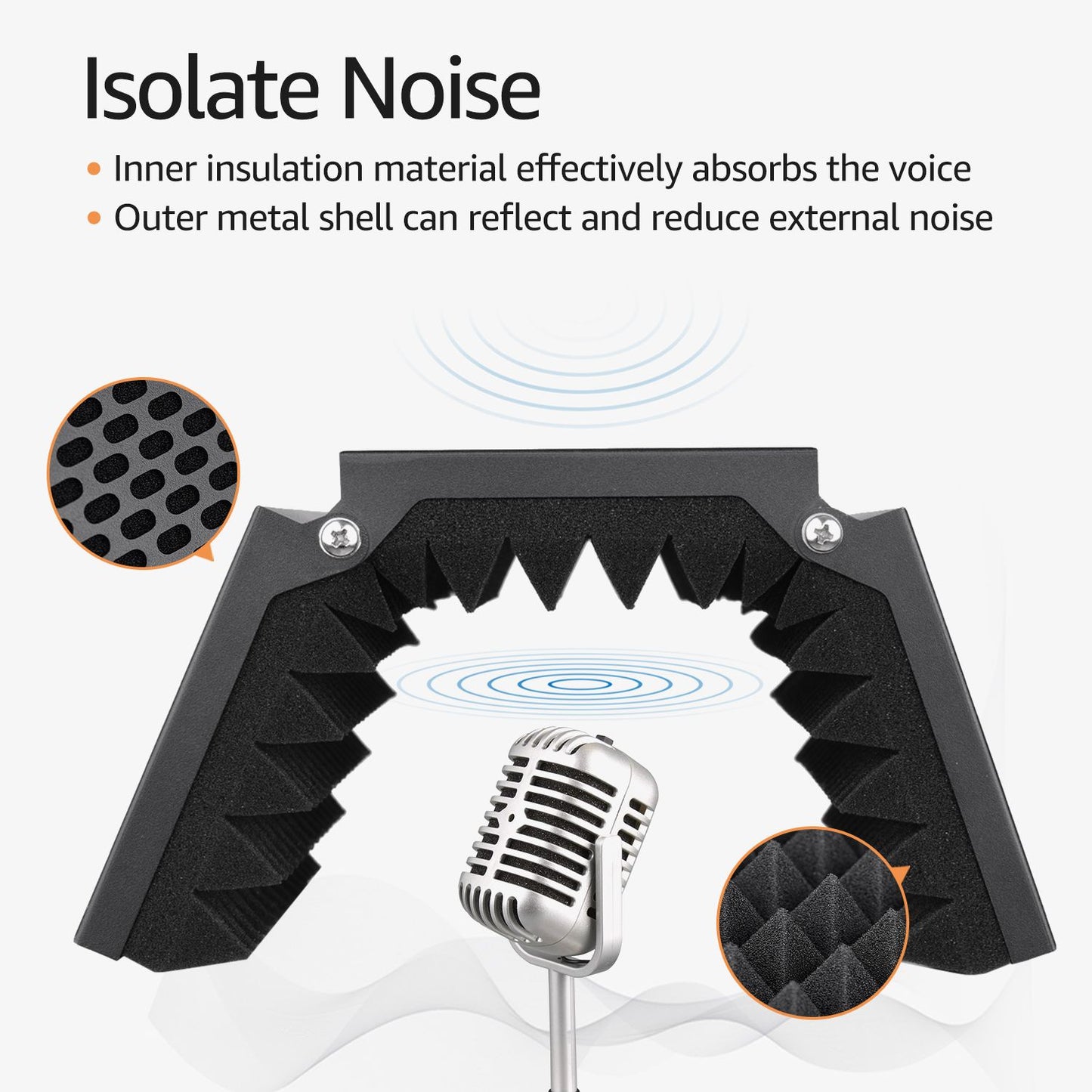 Professional Studio Recording Microphone Isolation Shield