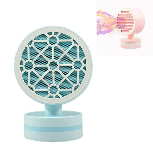 Home Desktop Mini Speedy Portable Heater CN Plug, Style:Grid (Sky Blue)