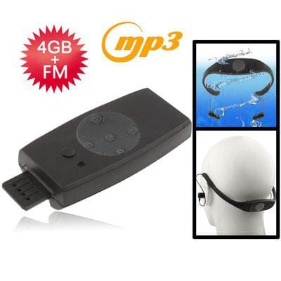 4GB Waterproof IPX8 Sport MP3 Player with FM Radio function (Black)