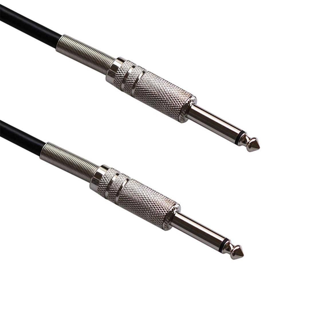 1.8m  1/4 inch  Male to Male Shielded Jack Mono Plugs Audio Patch Cable
