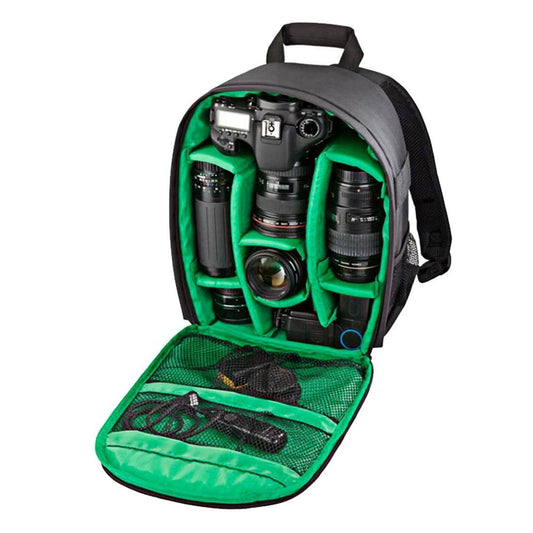 INDEPMAN DL-B012 Portable Outdoor Sports Backpack Camera Bag for GoPro, SJCAM, Nikon, Canon, Xiaomi Xiaoyi YI, Size: 27.5 * 12.5 * 34 cm (Green)