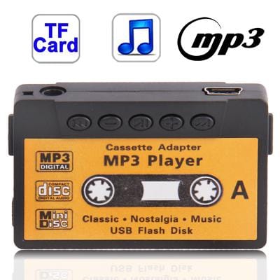Magnetic Tape Style TF  Card Slot MP3 Player (Black)