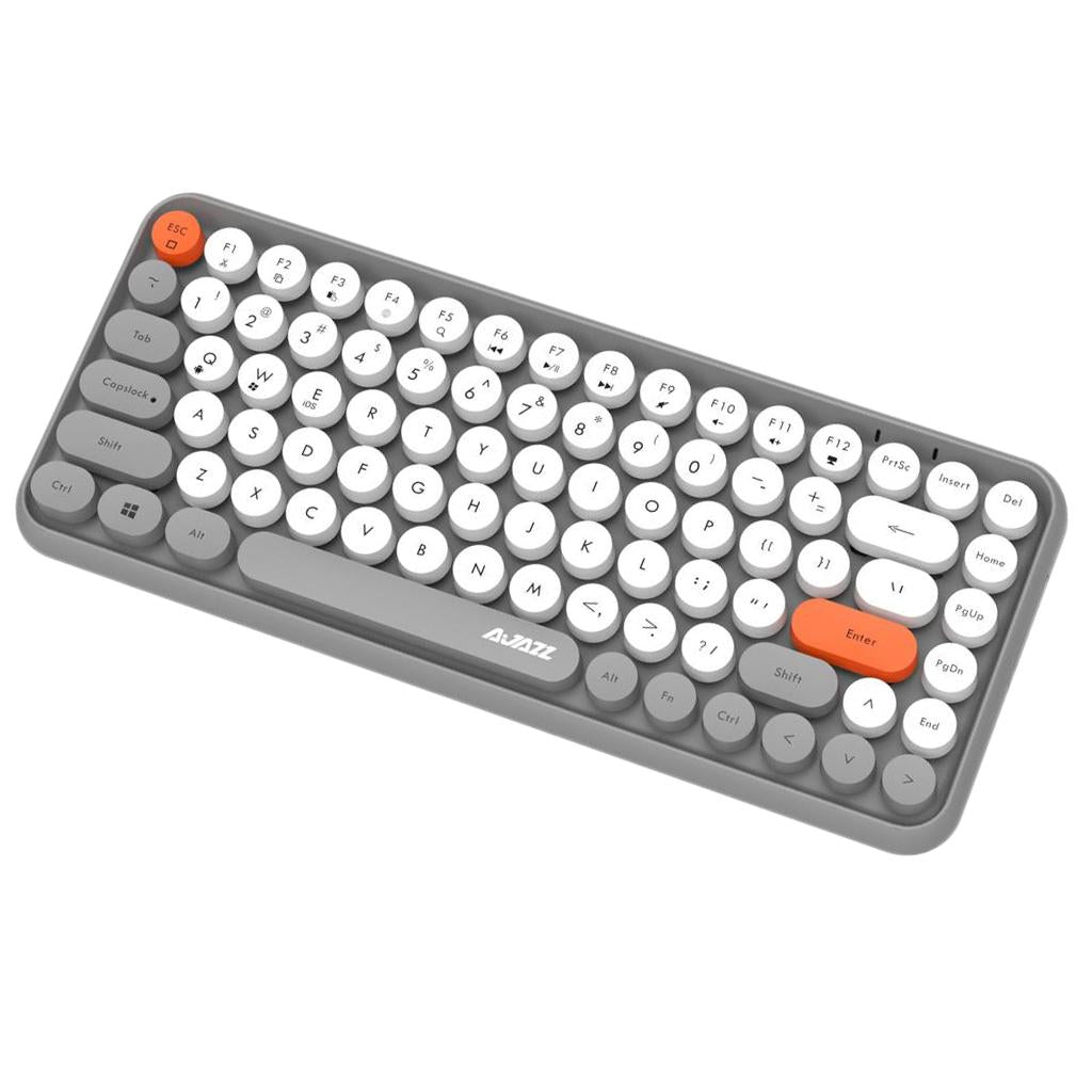 84 Key Wireless Bluetooth Lightless Keyboard for PC Laptop Tablet Gray