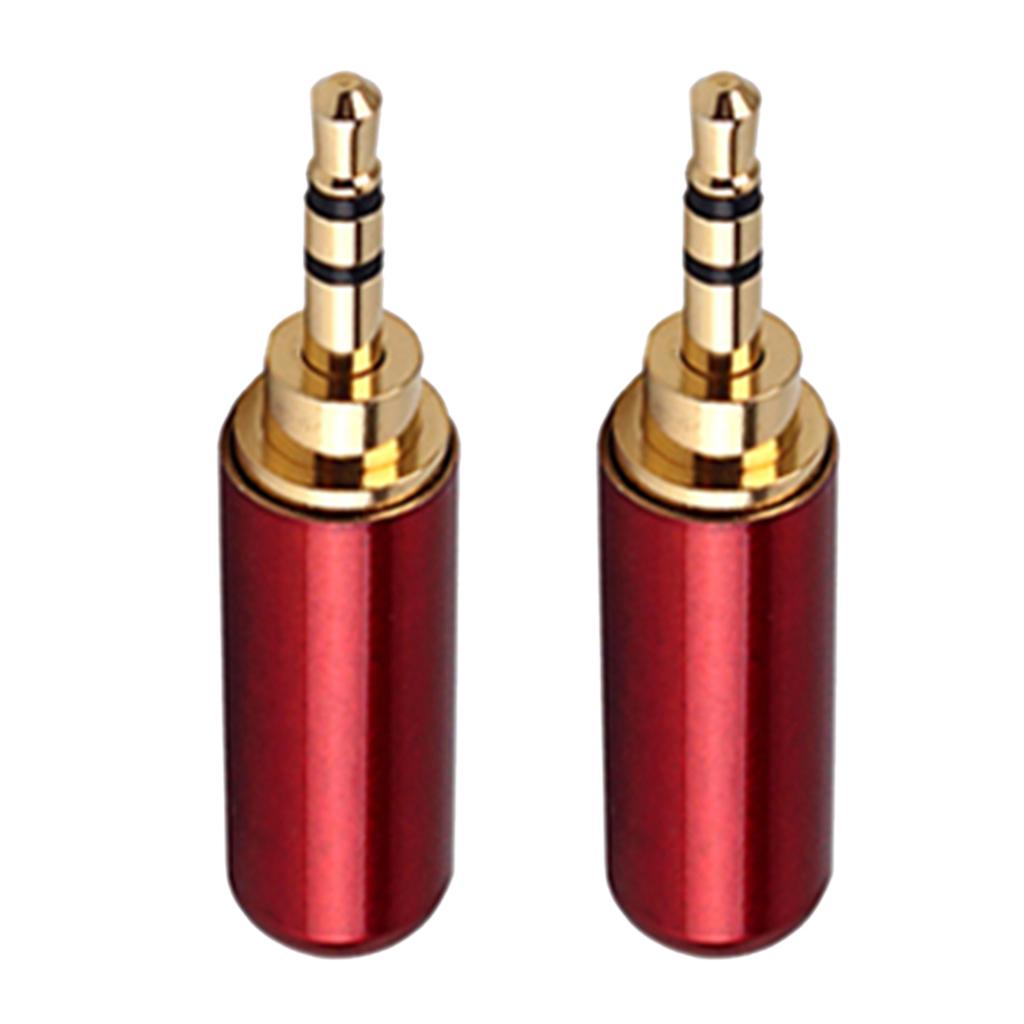 2.5mm 3 Poles Male Plug Aluminum Stereo Plug Wire Connector Plug Earphone