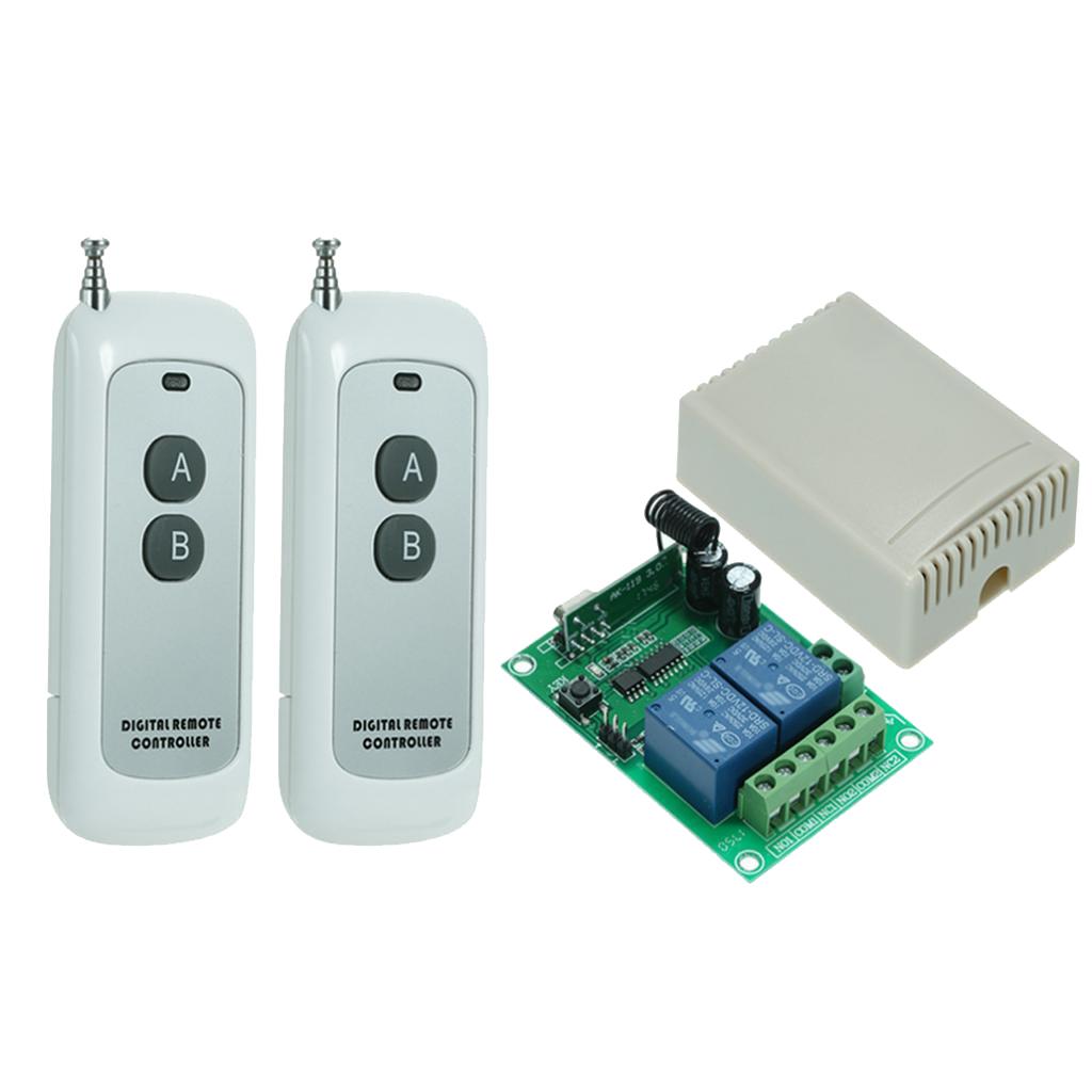 DC12V 2-Way Wireless Receiving Controller Relay Switch Receiver Module Size2