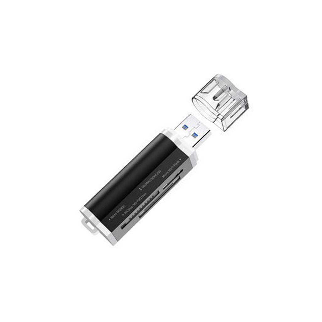 USB 3.0 Memory Card Reader Adapter for Micro SD TF M2 MS Card Black