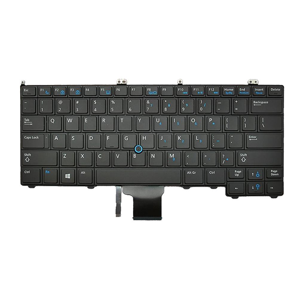 US Keyboard Replacement with Backlit For Dell Latitude 12 E7440 Black Laptop