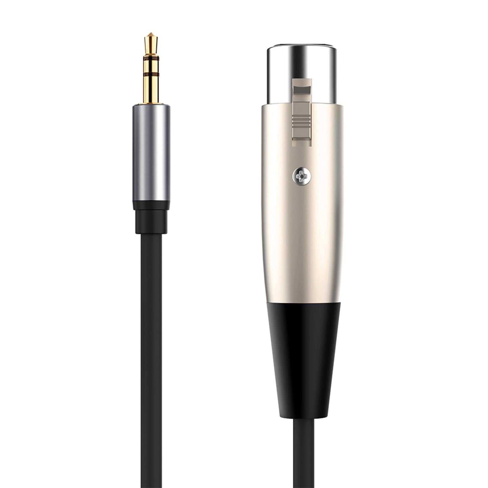 TRS 3.5mm Stereo Jack Male to XLR Female Audio Adapter Cable for Camcorders