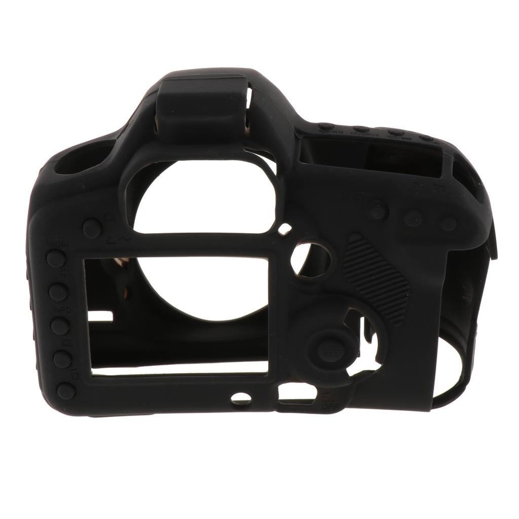 Protective Soft Silicone Case Cover Skin for Canon EOS 5D Mark II 5D2 Black