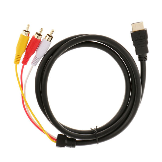 1.5M HDMI Male to 3 RCA Audio Video AV Component Cable Adapter Gold Plated