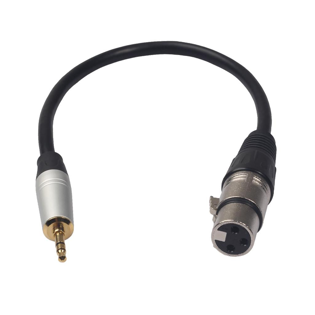Headset Audio Cable 3.5mm Male to XLR Female Stereo Audio Cable Plug
