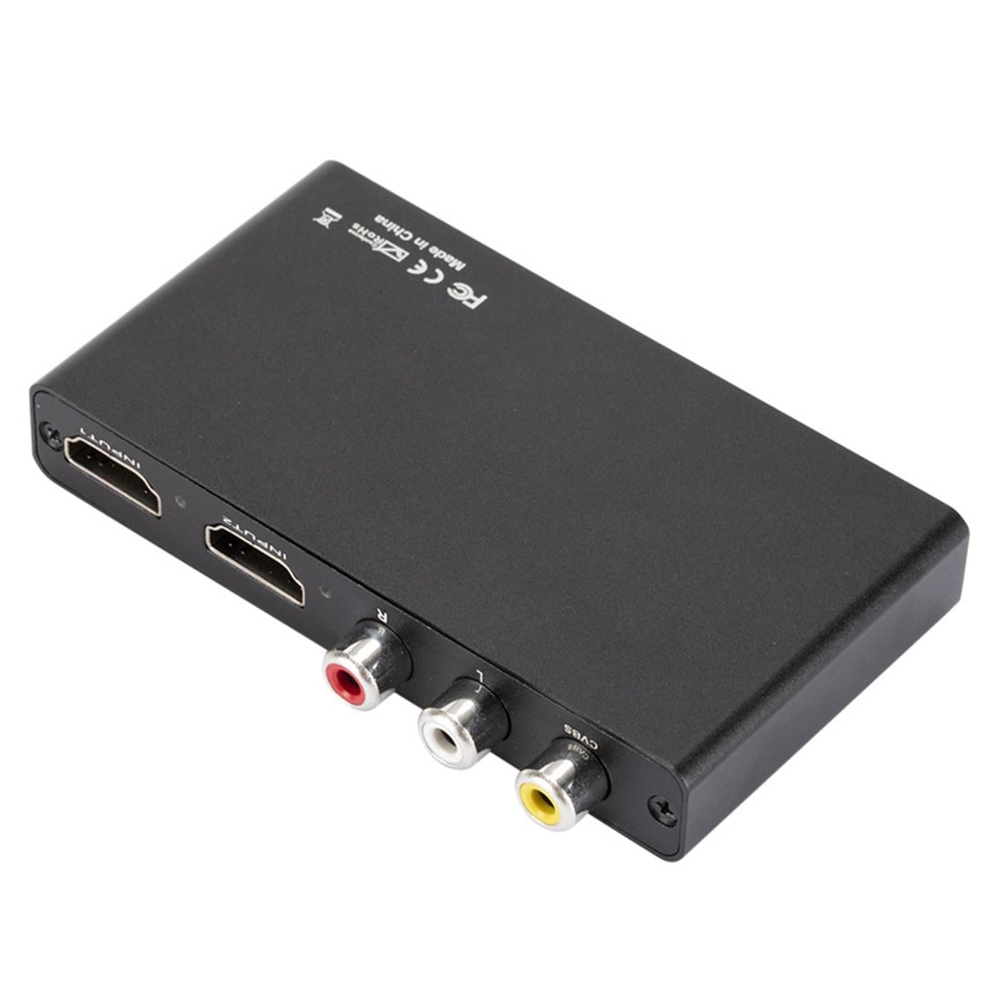 2 in 1 RCA to HDMI Converter HDMI Switch Portable 9.7x5.8x1.5cm Premium