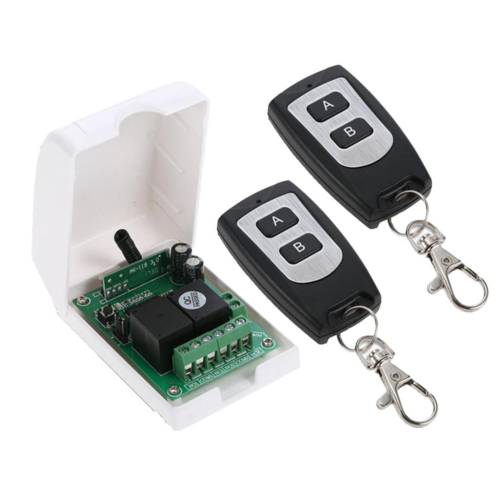 DC 12V Relay Receiver Module Wireless Switch Receiver with 2 Transmitters