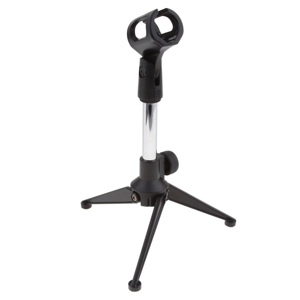 Stainless Steel Microphone Stand Desktop Microphone Rack Tripod  A