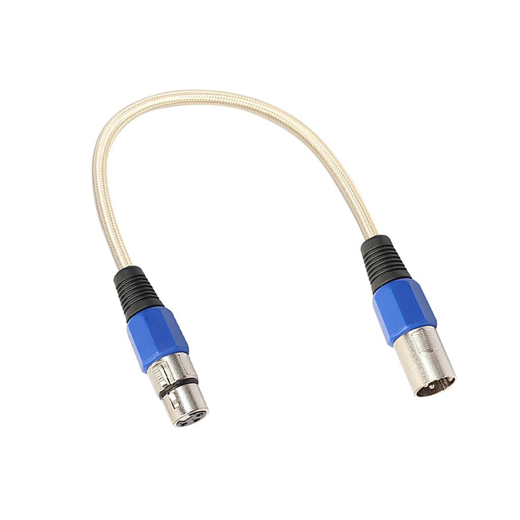 Stereo XLR Male to Female Microphone Mic Cable for Guitar Amplifier 30cm
