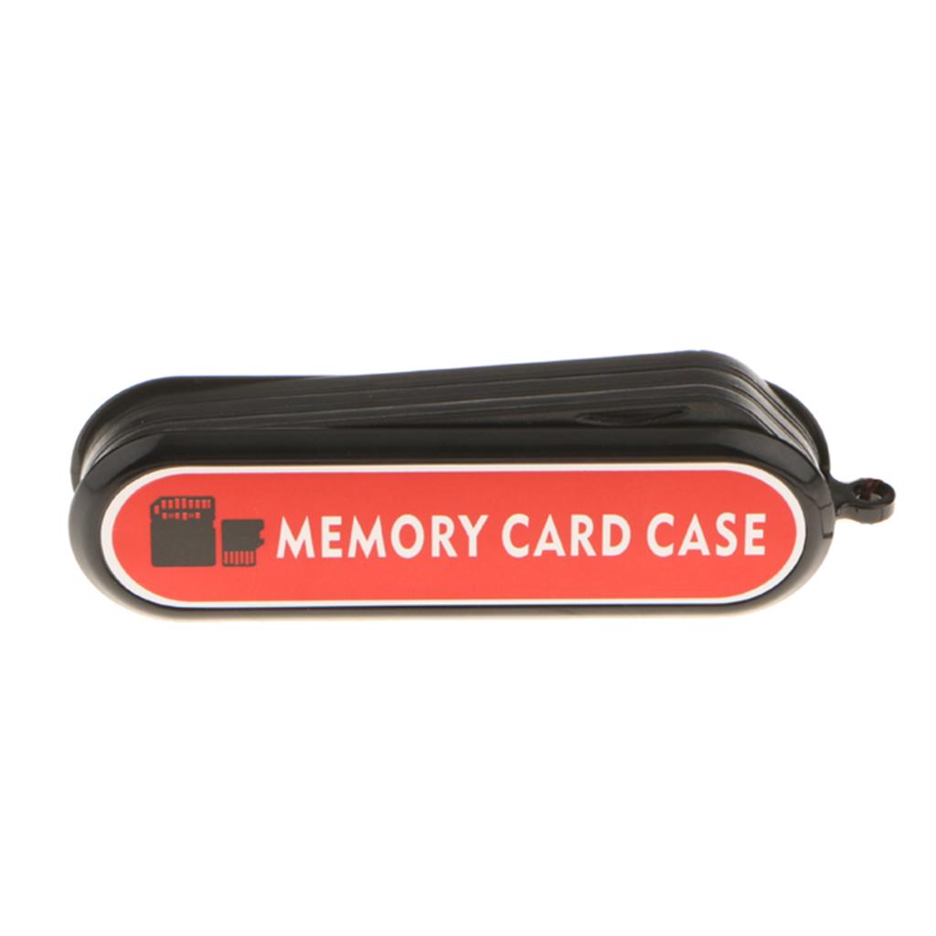 Memory Card Storage Case with Portable Lanyard Pocket Size with 3 Layer Storage Fits 1x SD and 6x TF and 3x SIM (SDHC/SDXC/TF) Cards