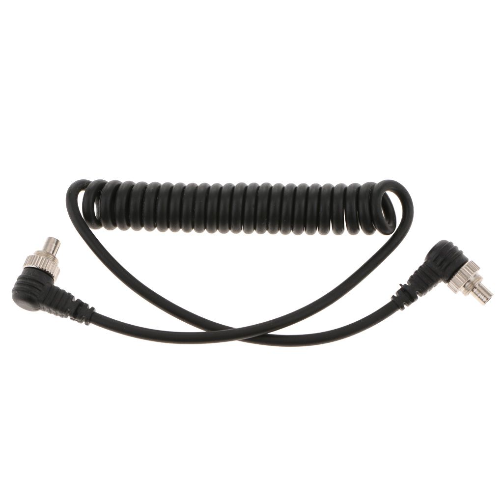 Male to Male Flash PC Sync Cable Cord with Screw Lock for Canon 7D 5D II 1D