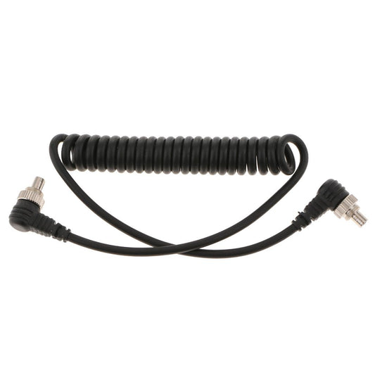 Male to Male Flash PC Sync Cable Cord with Screw Lock for Canon 7D 5D II 1D
