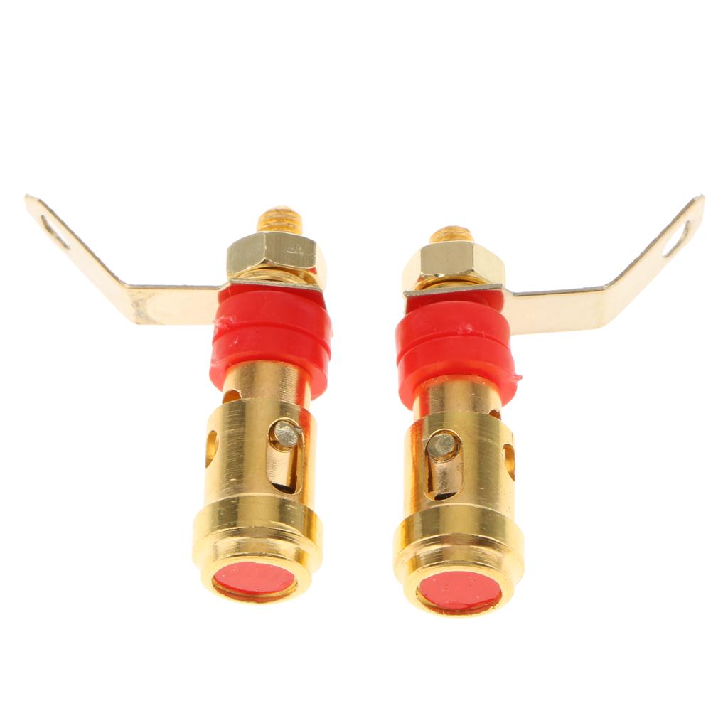 Speaker Banana Plug Jack Amplifier Terminal Binding Post Socket Connector Red