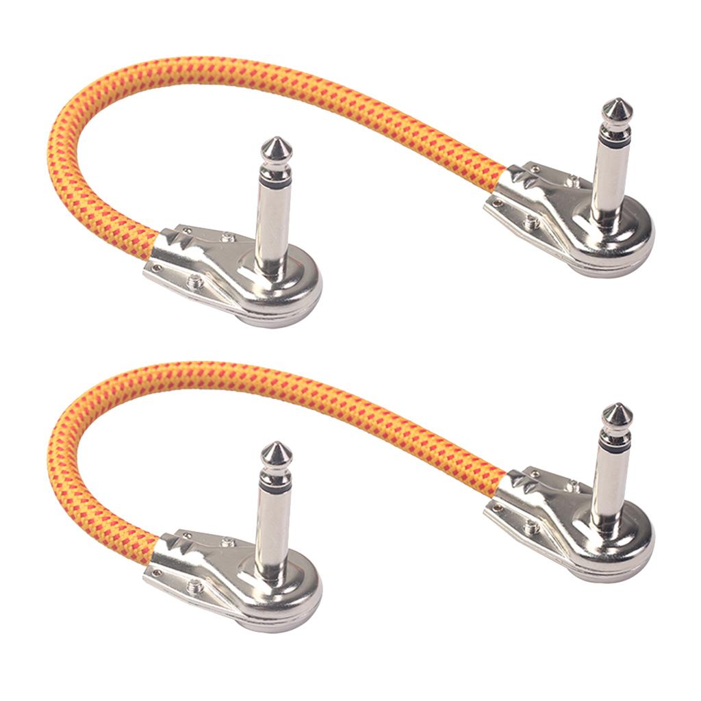 2 Pieces 6.35MM Male to Male Guitar Audio Connector Adapter Accessory