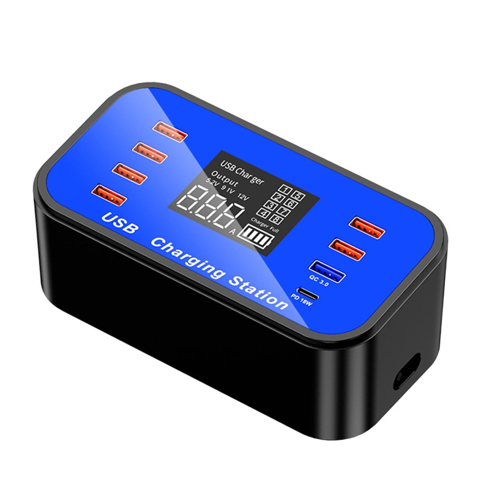 Multi Smart Fast USB Charger 8-Port Hub Charging Station Quick Charge Travel