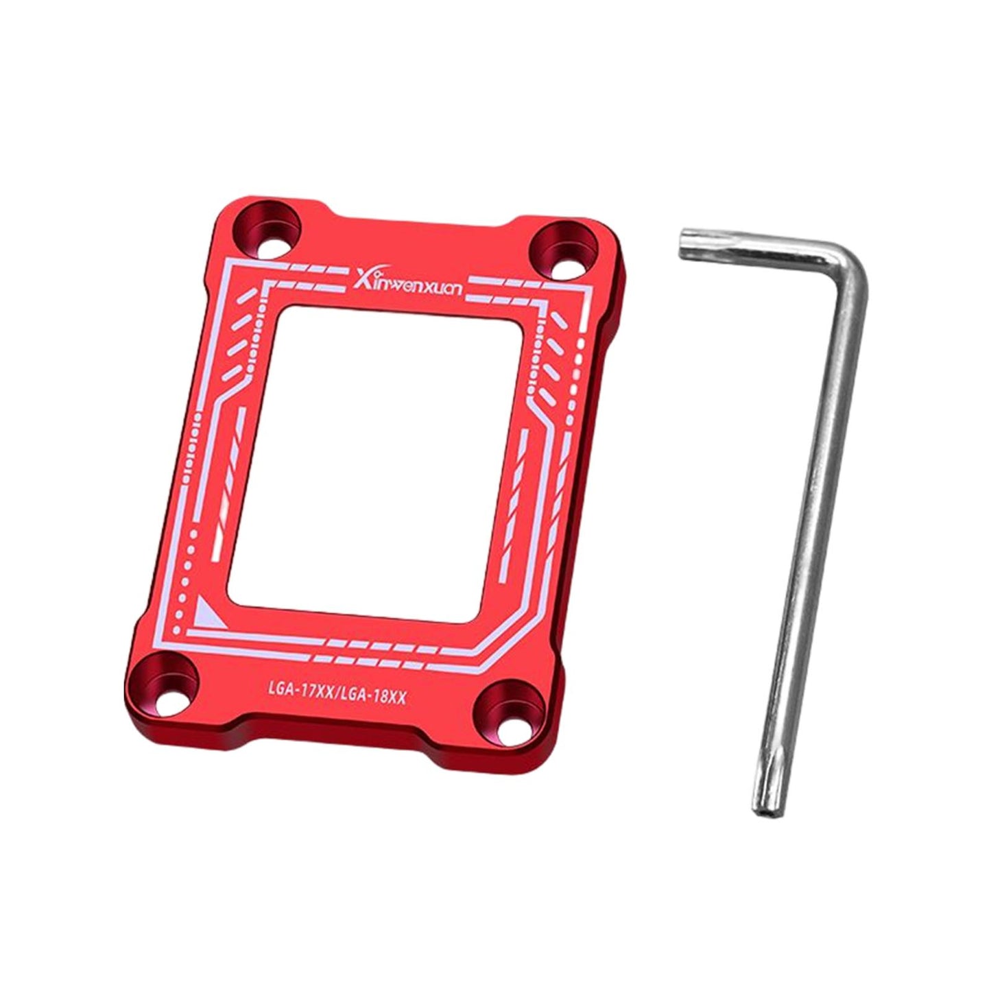 CPU Fixing Buckle Lightweight Aluminum Alloy with Wrench for LGA1800 Red 