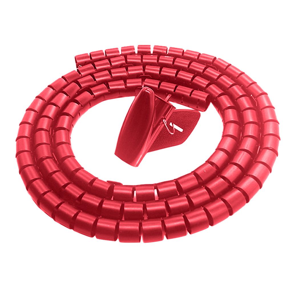 PE Cable Sleeve Cable Bundler Management Cord Organizer System Red