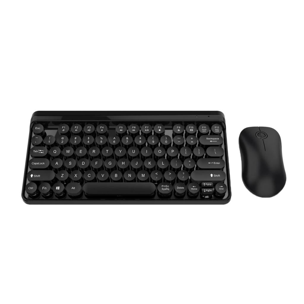 L100 2.4G Wireless Keyboard Punk Key Cap Ultra-thin Mouse Keyboard Set Black
