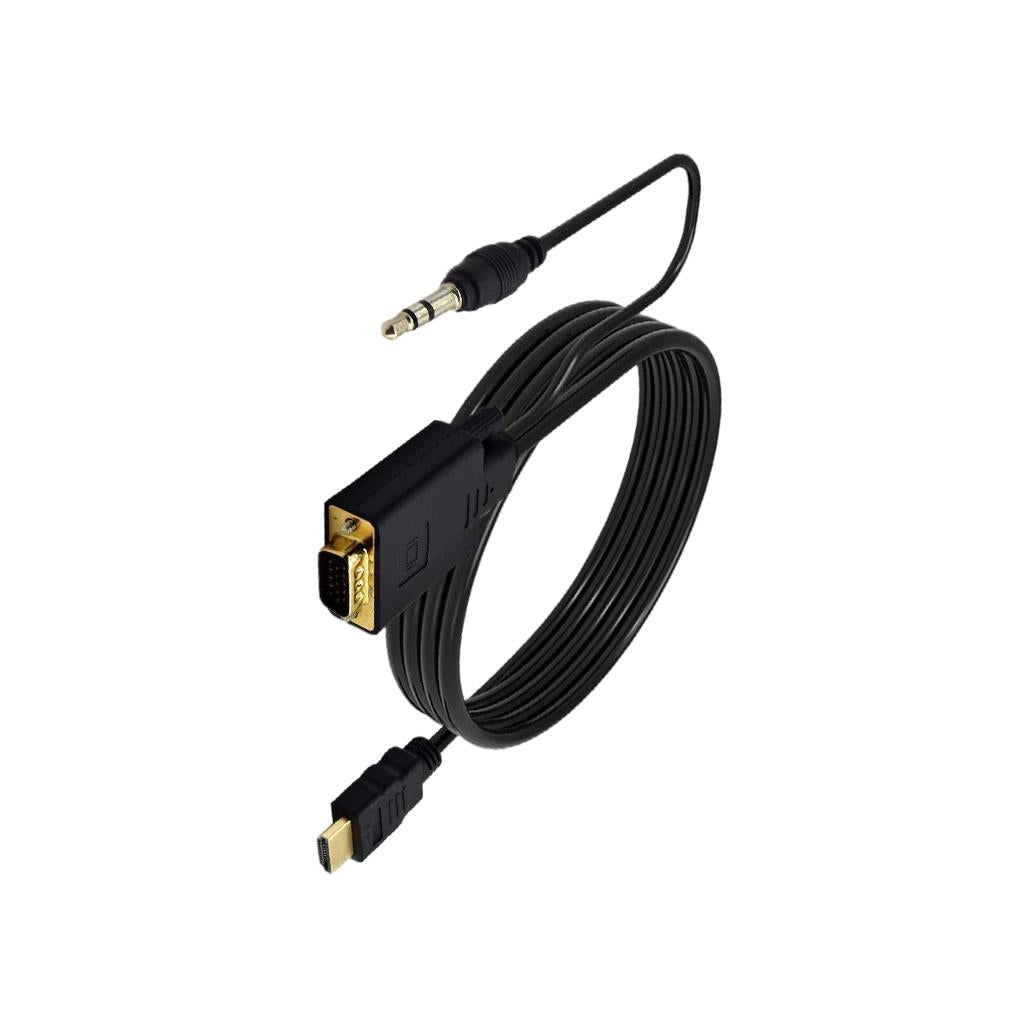 HDMI to VGA Adapter, Video Converter for PC Monitor HDTV With Audio 6Ft