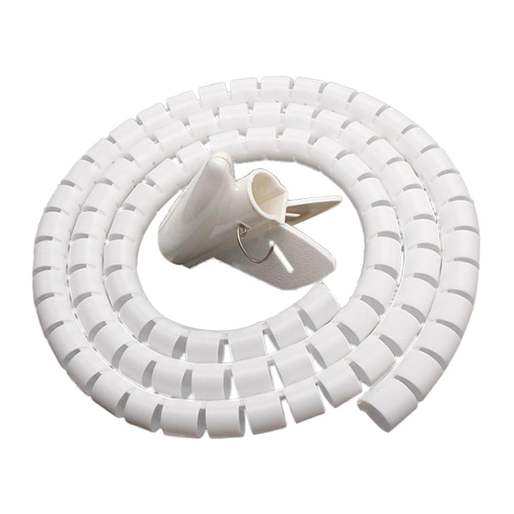 PE Cable Sleeve Cable Bundler Management Cord Organizer System White