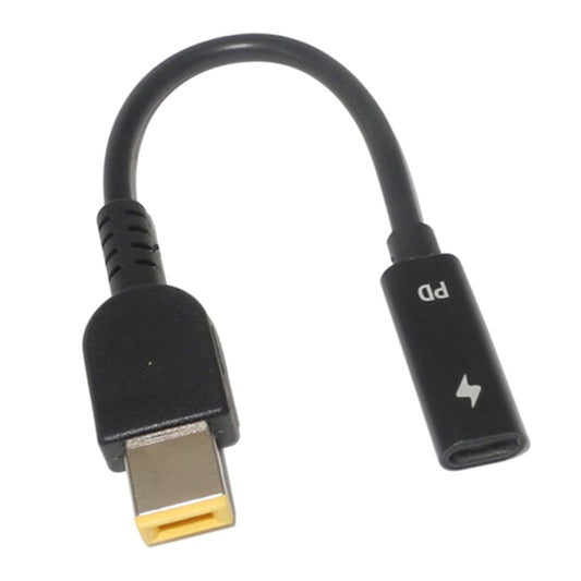 Power Adapter Cable USB Type-C Female To Square Plug Charger For Lenovo