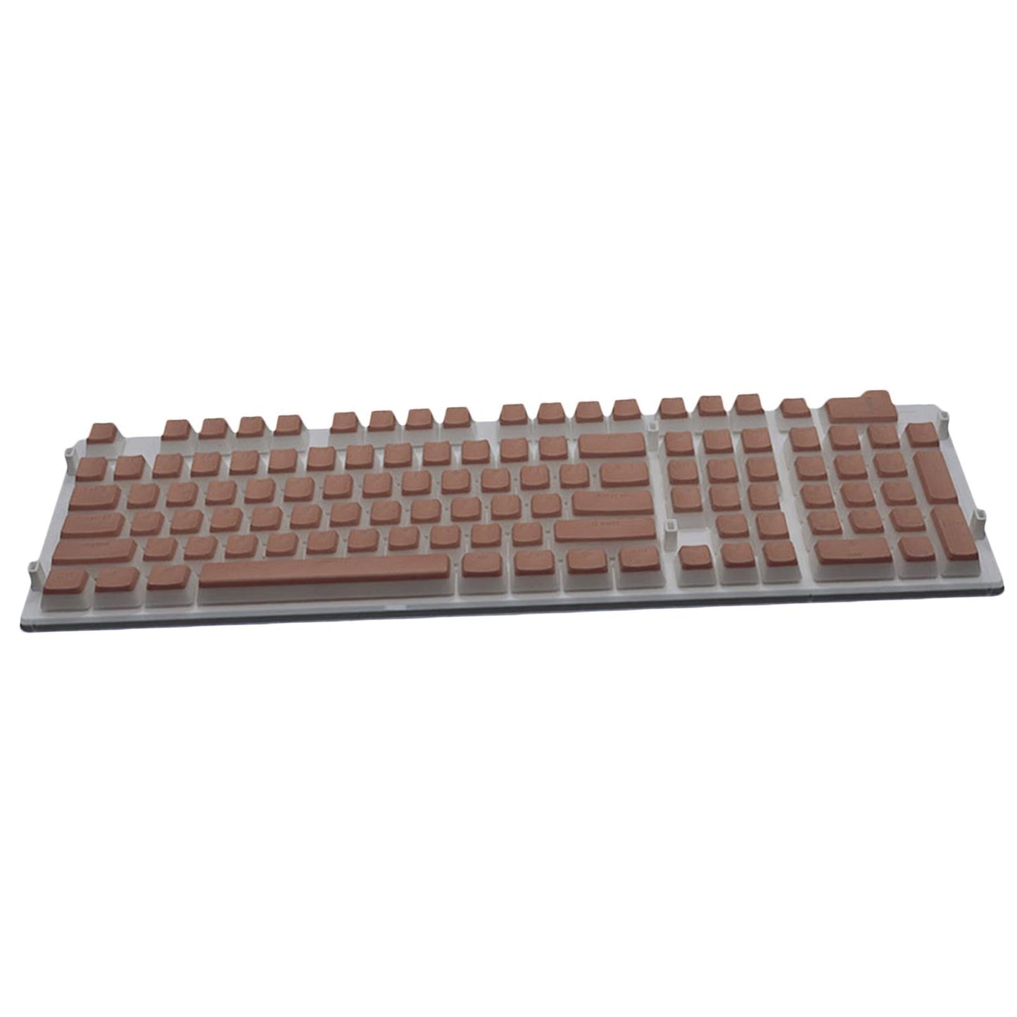108 Keys Double Shot Pudding Keycaps DIY for Cherry MX Mechanical Keyboard Light Coffee