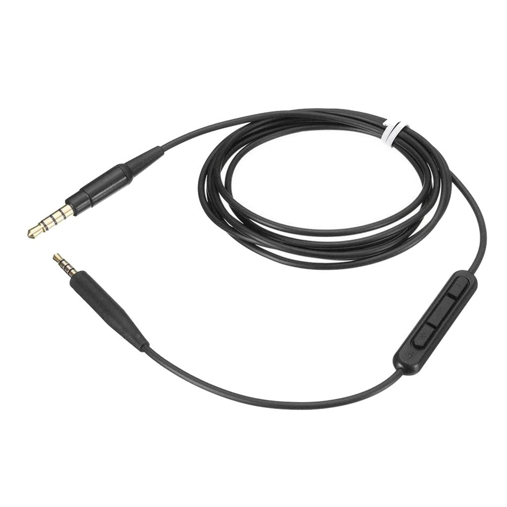 Headphone Audio Cable for Soundtrue Ear with Mic QC35 QC25 OE2 Black