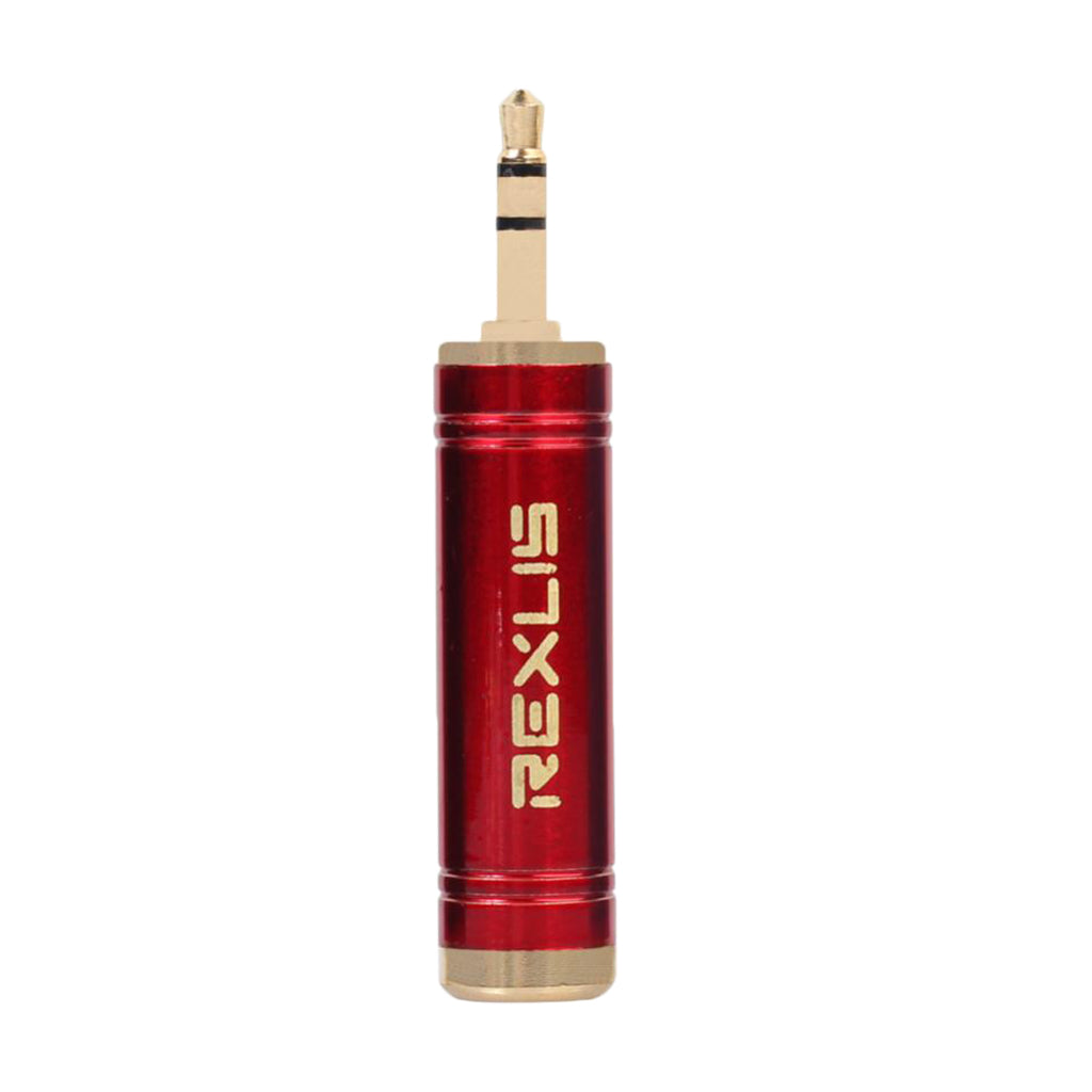 Stereo Audio Adapter 3.5mm Male Plug to 6.35mm Female for Mic Keyboard Red