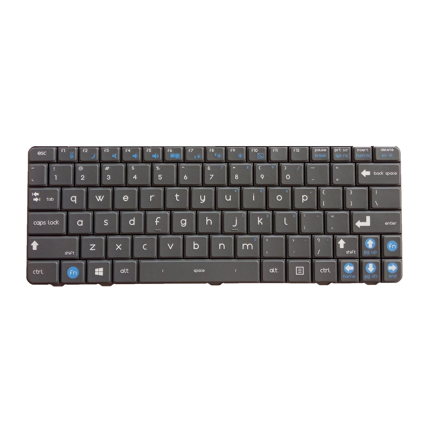 US Layout Laptop Keyboard Direct Replaces for N230 N210 Accessory Gray