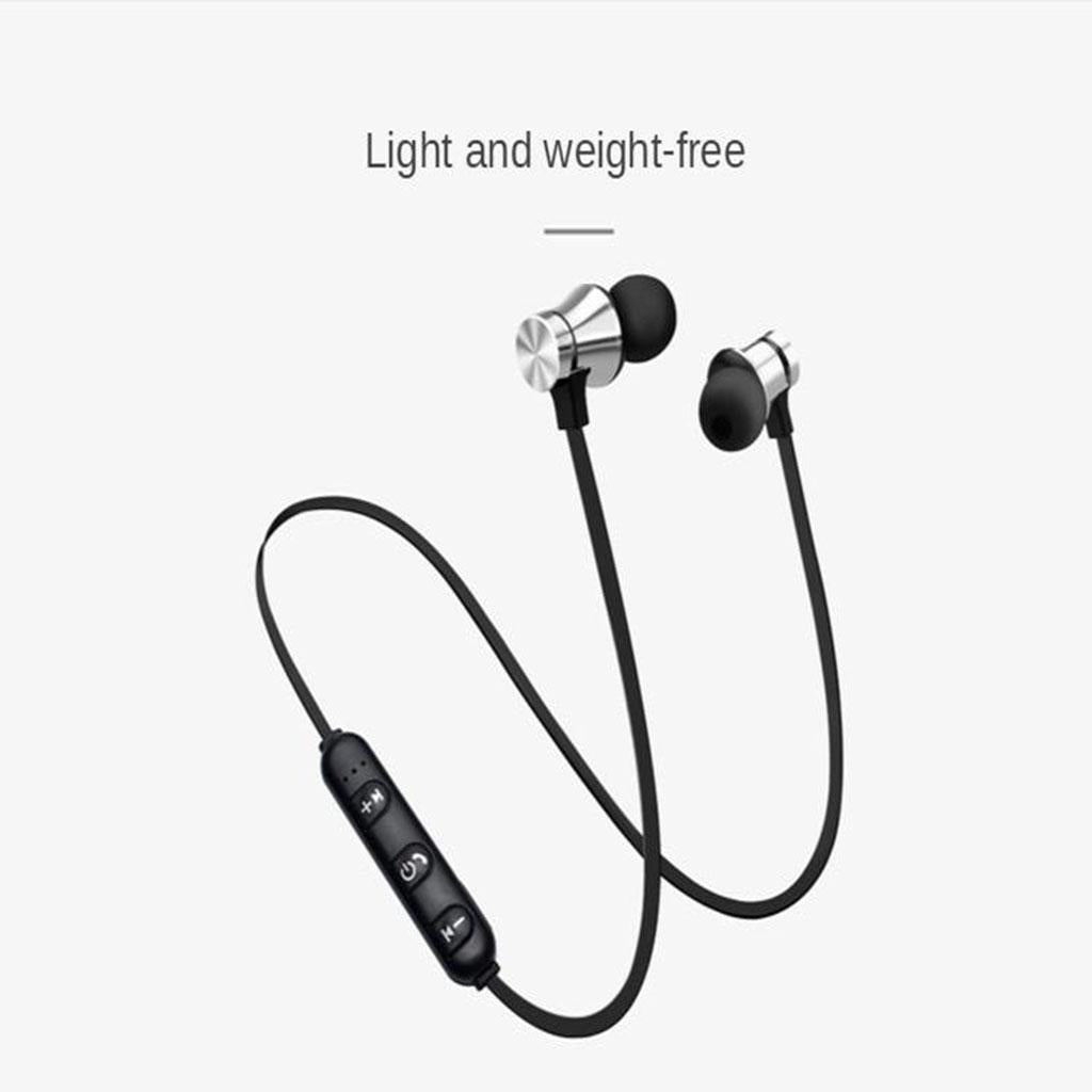 Magnetic Bluetooth In-ear Earphone Sport  Silver