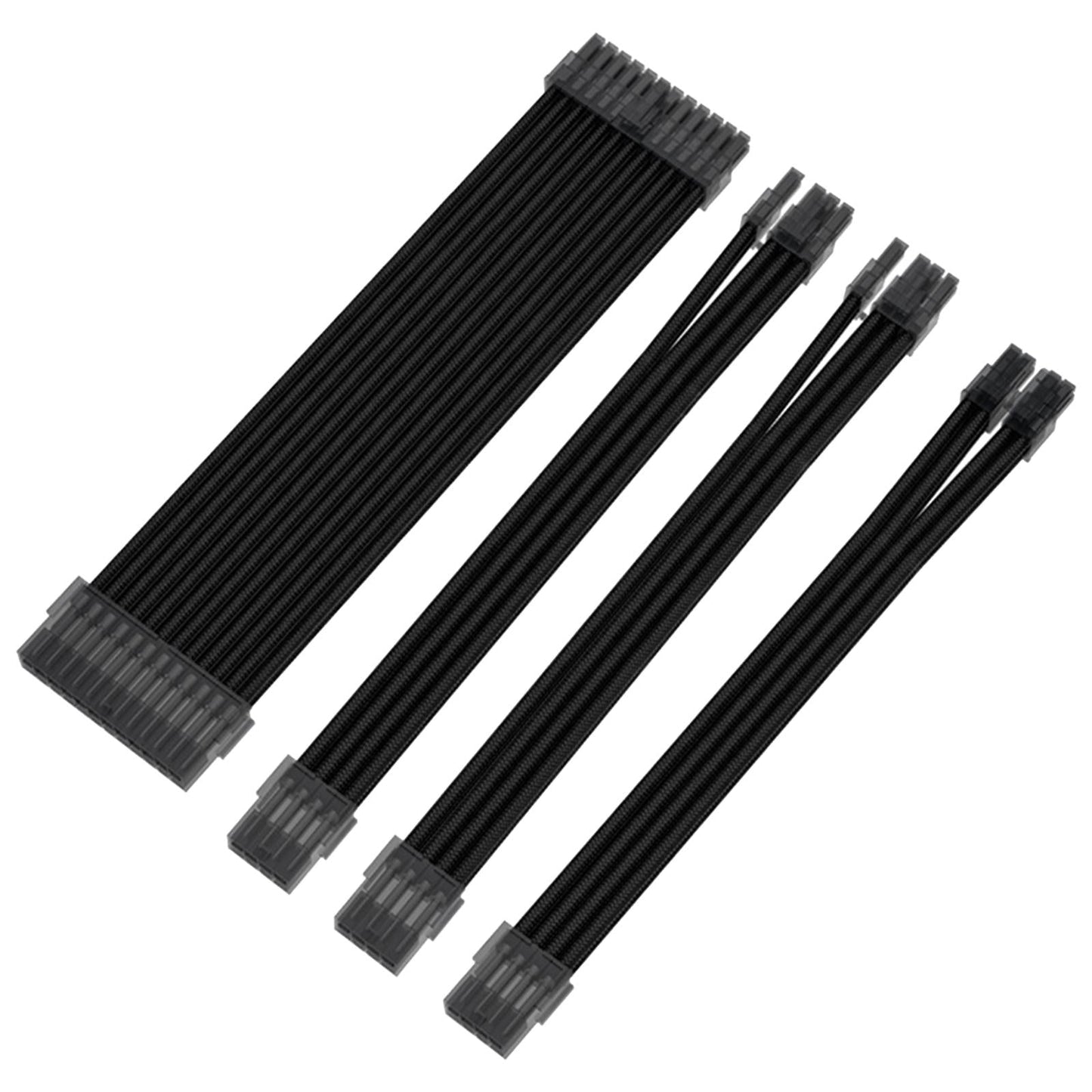 Basic Extension Cable Kit Extension Kit Plastic 8Pin 24Pin for PC Computer Black
