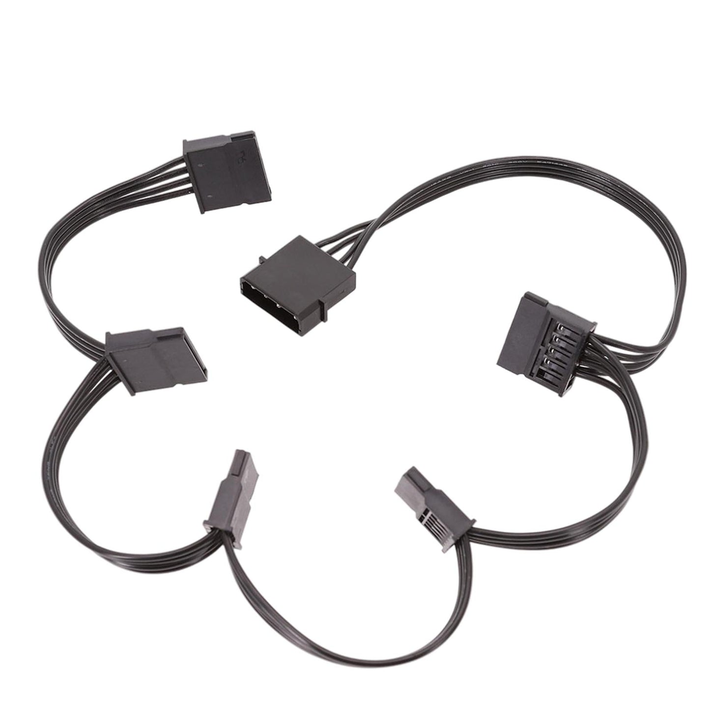 SATA Splitter Power Cable Hard Drive Adapter 1 Male to 5 Female Stable