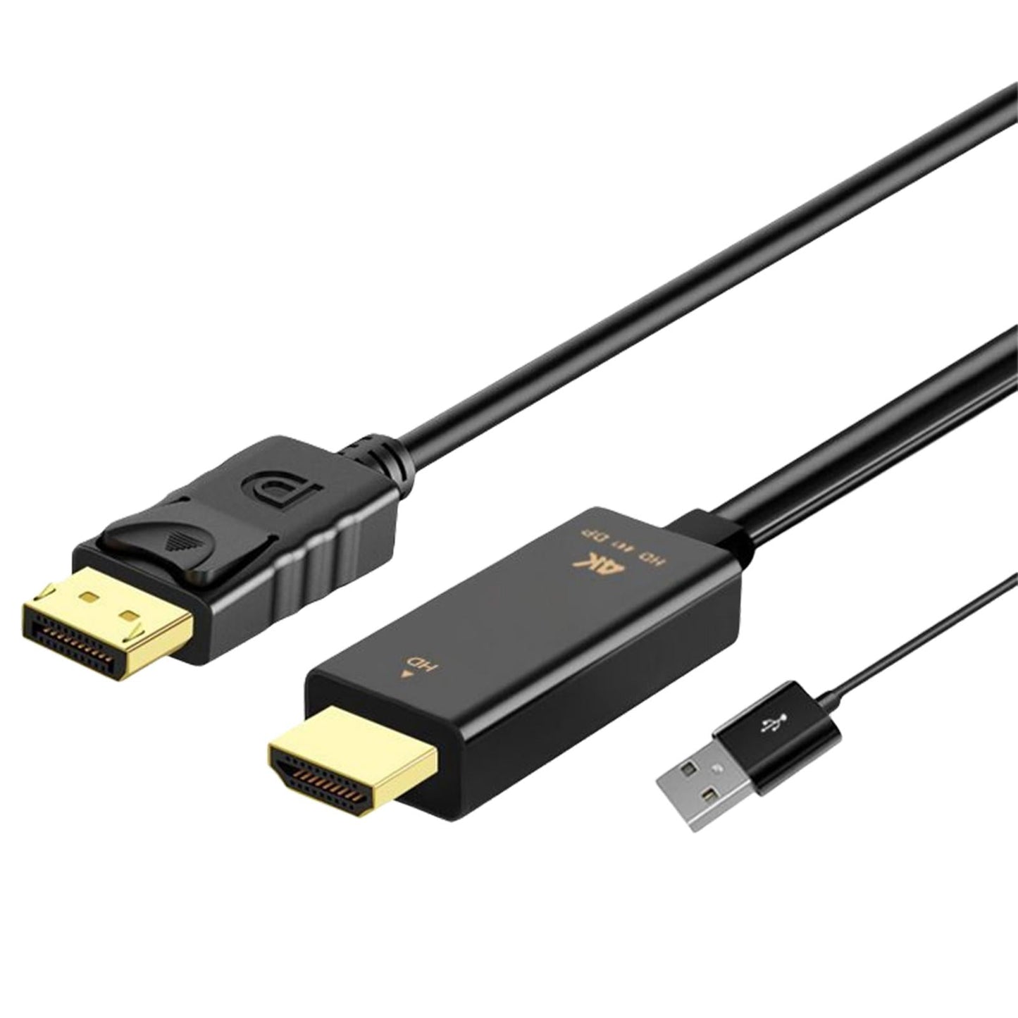 HDMI to DP/M Adapter with USB Power 180cm Cord Wide Compability Professional