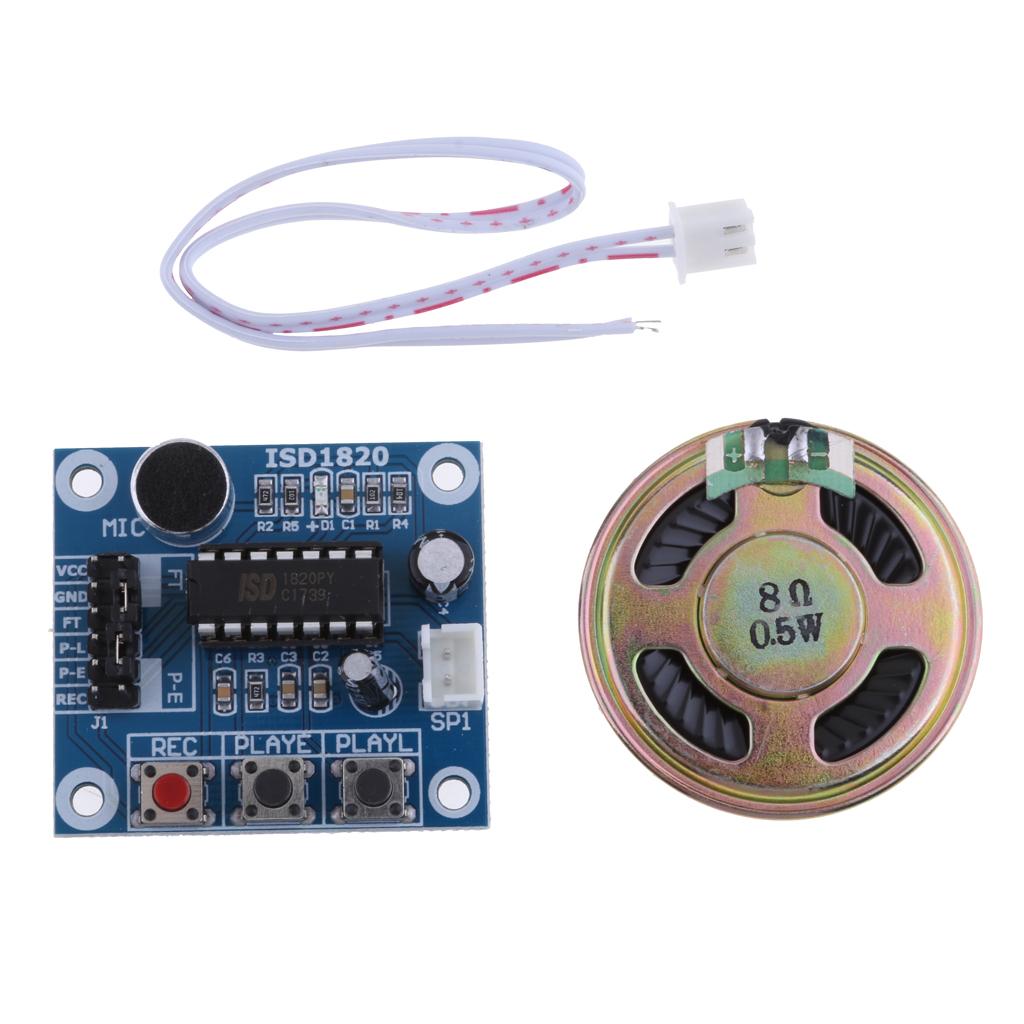 ISD1820 Sound Voice Recording Playback Module +0.5W Loudspeaker + Cable